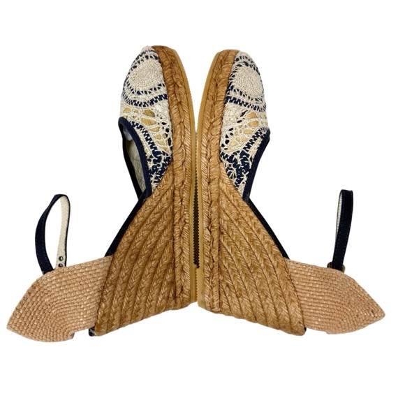Viscata Barcelona Satuna Limited Edition Canvas Espadrille Wedges Size 9 / 40 - Picture 8 of 16
